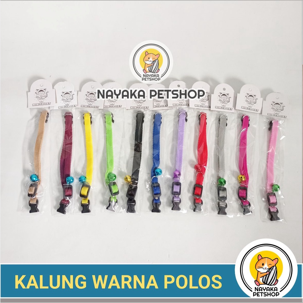 Kalung Kucing Lonceng Murah Kerincing Polos Motif Pita Pom Pom Kelinci Kitten