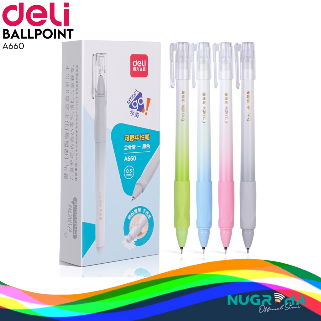 

Deli Erasable Pen / Pulpen Bisa Dihapus Penulisan Halus Random A660