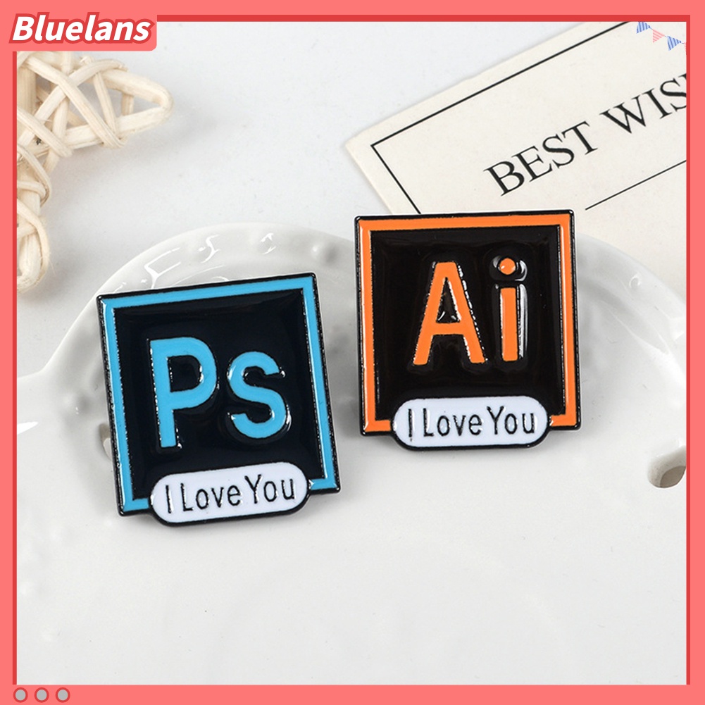 Bros Pin Enamel I Love You Ilustrasi PS AI PR AU Photoshop