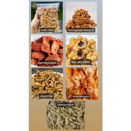 

Basreng,Kue soes ,Sumpia