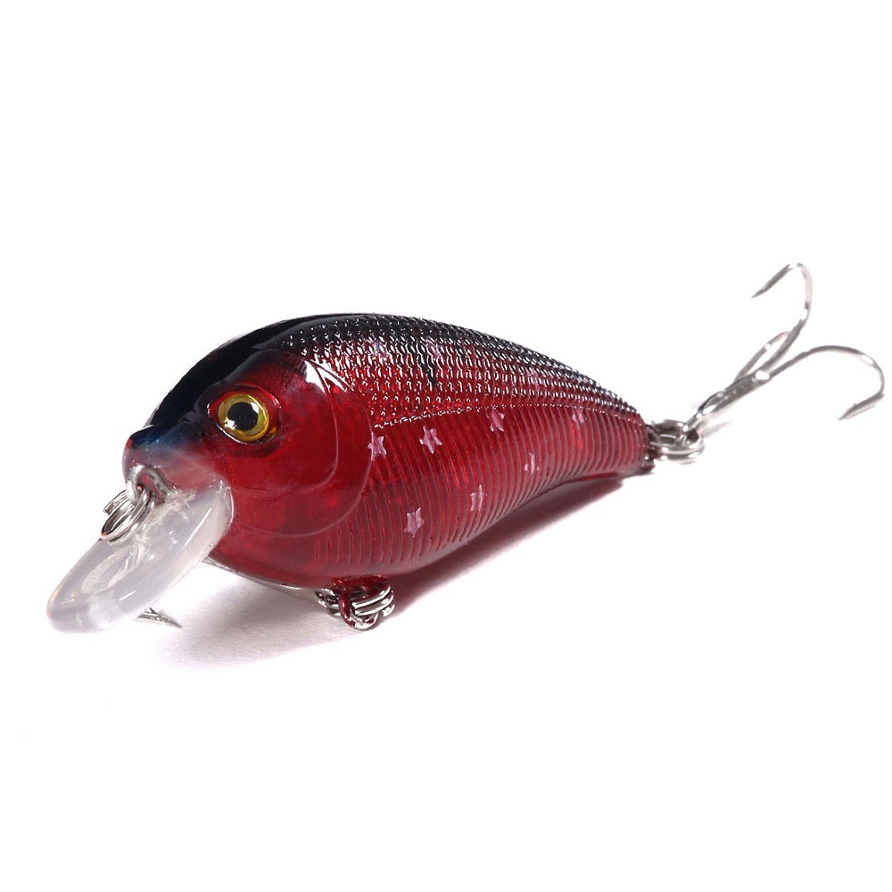 HENGJIA 1PC Crankbait short Lip Fishing Lure Floating Bionic Wobbler Crank Bait Artificial Lure Hard Bait 3D Eyes Minnow Bass Bait