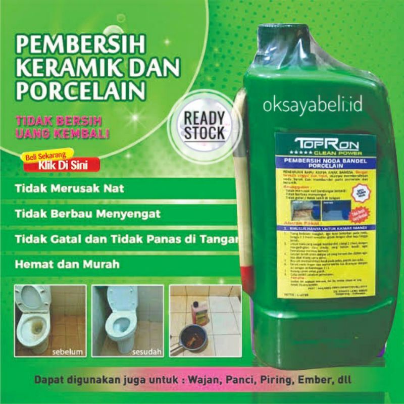 [free bubble] TOPRON CLEAN POWER/ PEMBERSIH SERBAGUNA/ PEMBERSIH KERAMIK DAN PORCELAIN/ PEMBERSIH SERBAGUNA