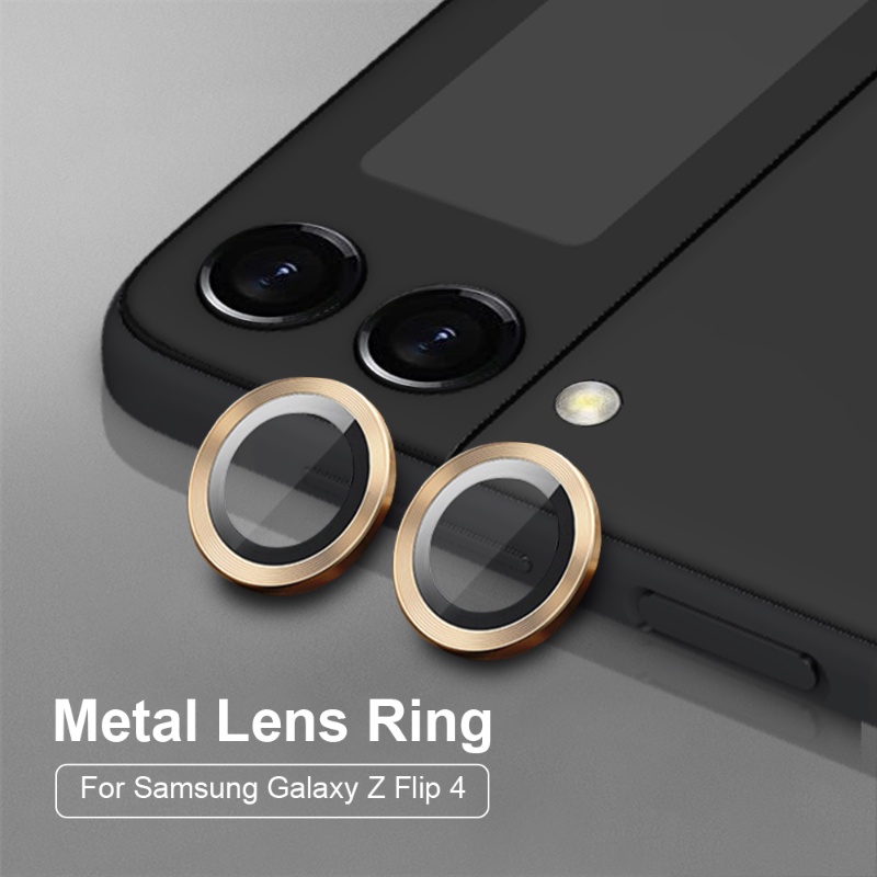 2pcs 3D Metal Eagle Eye Pelindung Lingkaran Cincin Anti Gores Lensa Kamera Tempered Glass Protector Untuk Samsung Galaxy Z Flip4