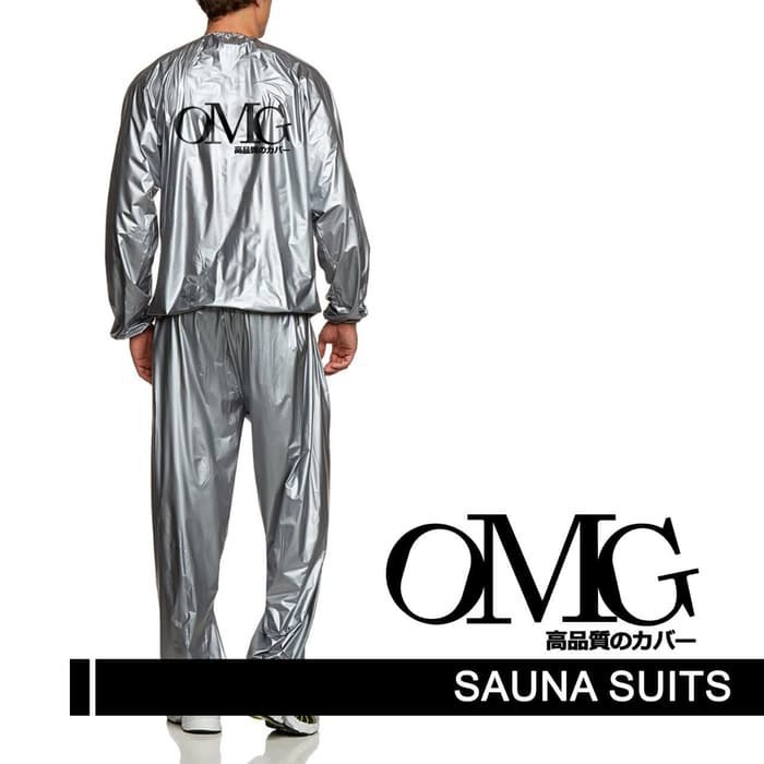 Happy fit sauna suit with zipper and hood baju sauna original