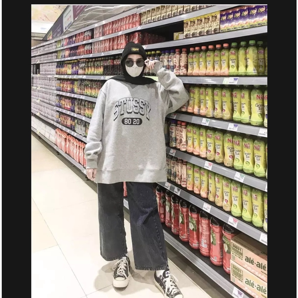 STUSSY OBLONG SWEATER - SWEATER OVERSIZE WANITA