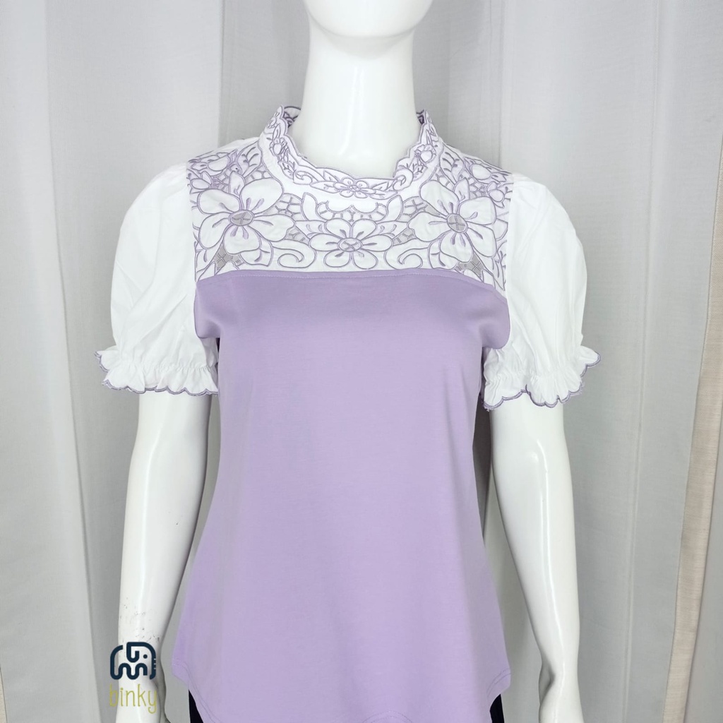 Blouse Wanita Import HK " Clay " SIZE L  Lilac