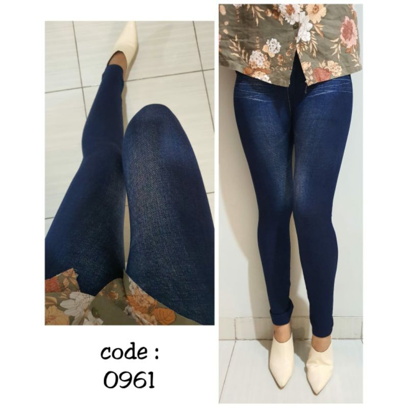 Legging Jeans Import Tebal