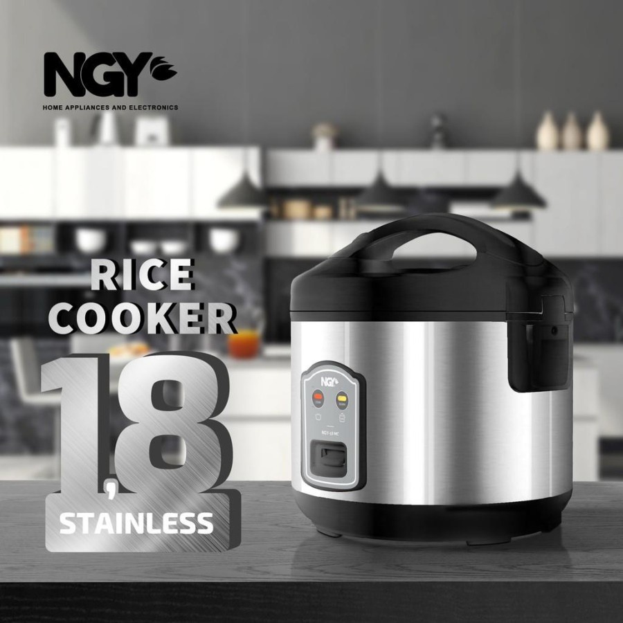 MAGIC COM RICE COOKER STAINLESS NAGOYA 1,8L 1,8 LITER PENANAK NASI ANTI LENGKET ANTI KARAT