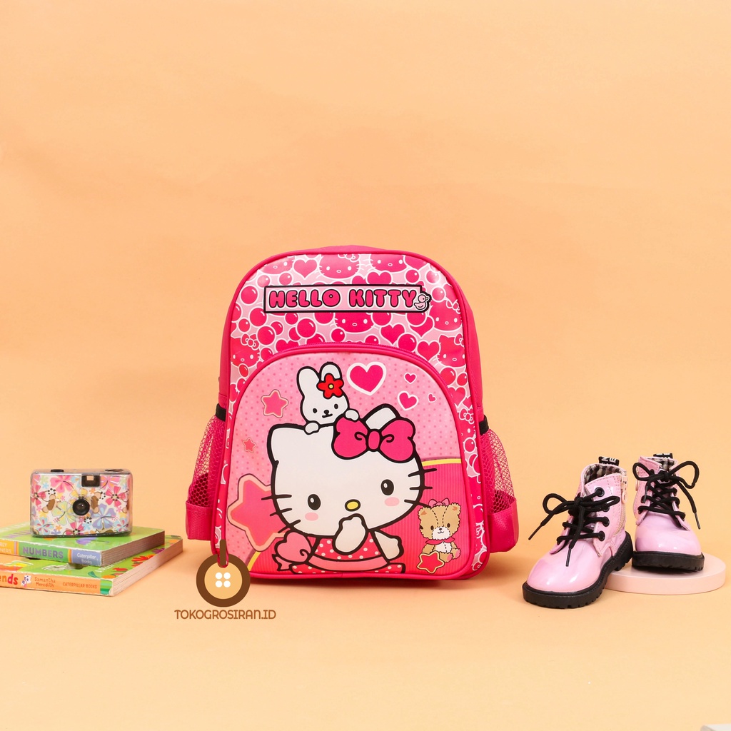 TOKOGROSIRAN.ID - TAS RANSEL ANAK PAUD KANTONG BOTOL MINUM TAS RANSEL ANAK SEKOLAH KARAKTER HELLO KITTY LOL BTS UNICORN