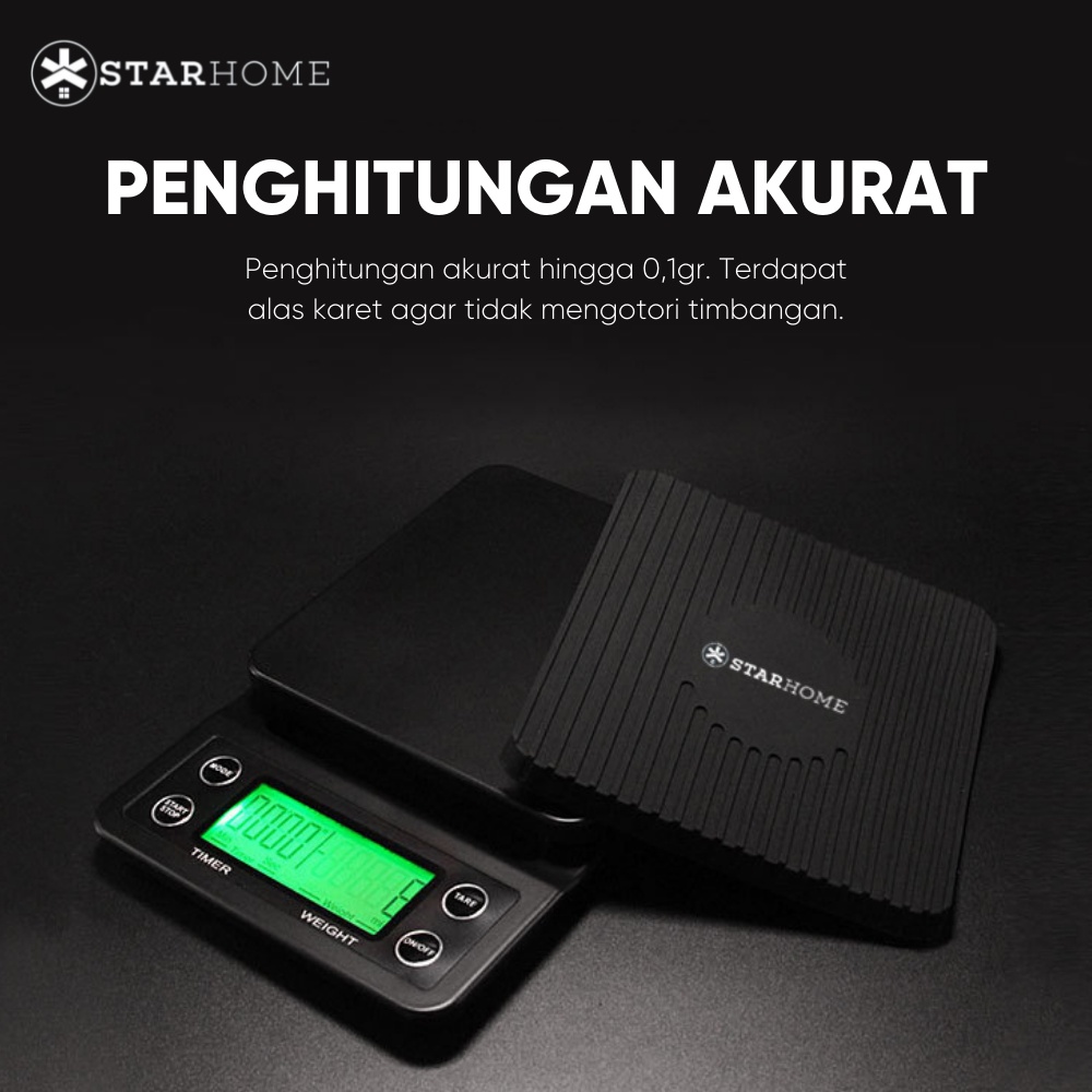 Timbangan Kopi Digital Timer V80 Drip Coffee Scale Timbangan Dapur Digital Timbangan Kue Telur Buah Daging Pasar