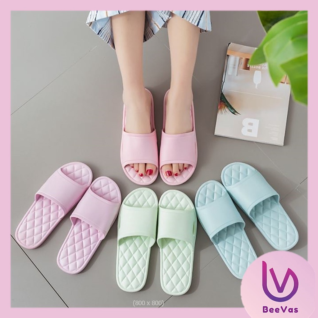 BV.ID SW675 SANDAL RUMAH SLOP KARET TEBAL POLOS WANITA IMPORT SENDAL EVA EMPUK ANTI LICIN COD