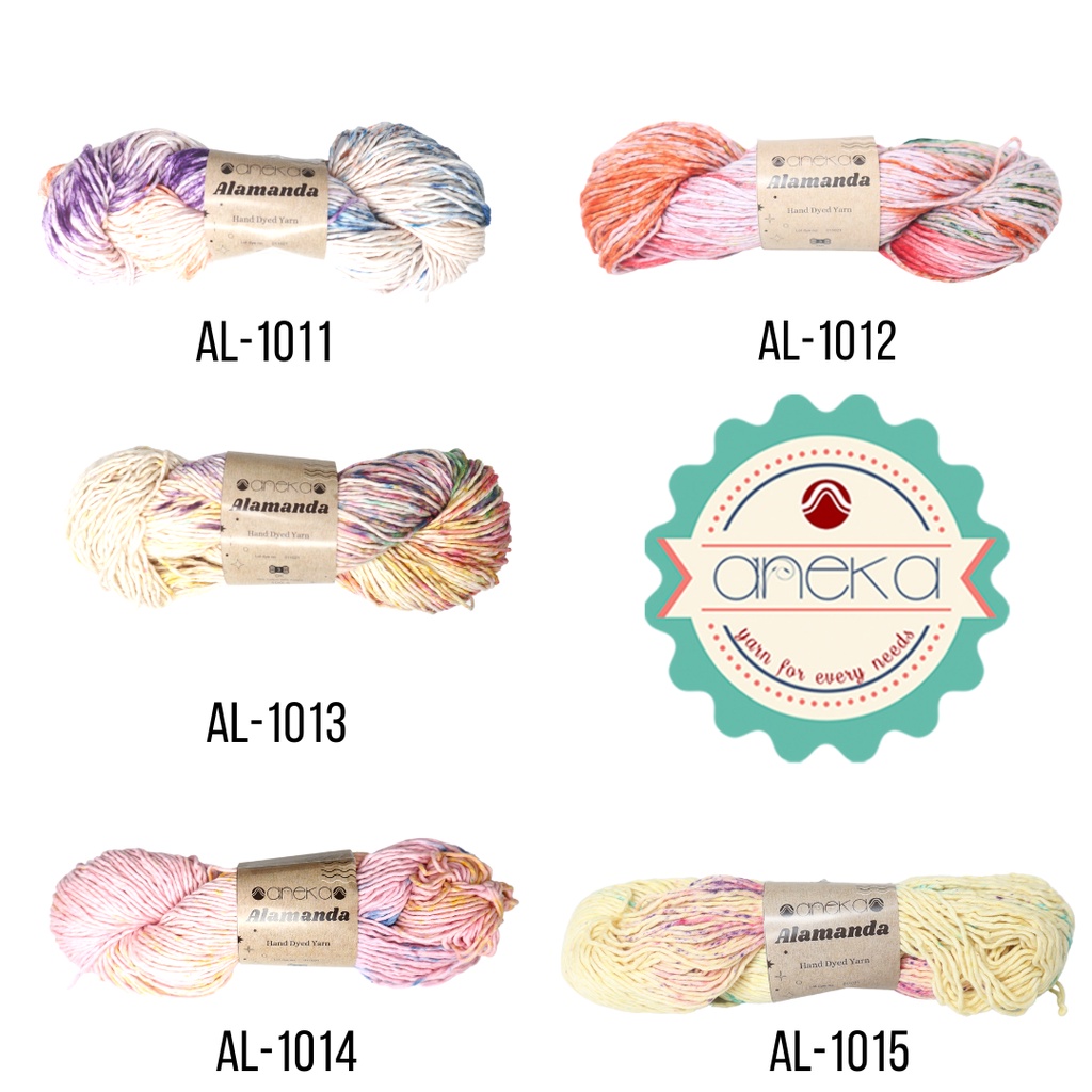KATALOG - Benang Rajut Alamanda / Hand Dyed Yarn Cotton Yarn / Katun