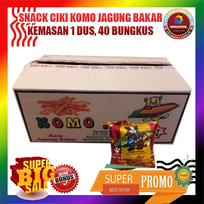 Jual Snack Chiki Komo Rasa Jagung Bakar Snack Makanan Ringan Kemasan 1