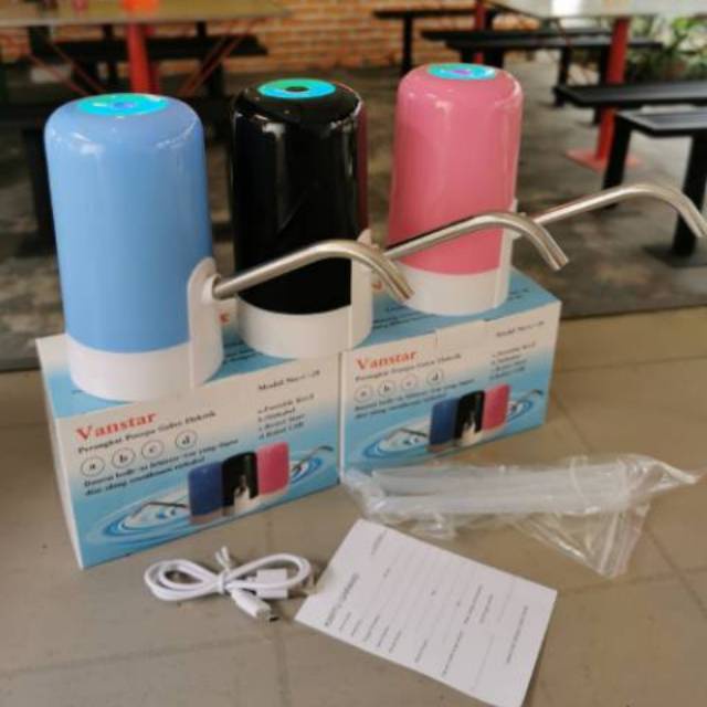 Vanstar Pompa Air Galon Elektrik Bisa di Charge - Pompa Air Galon Elektrik Vanstar