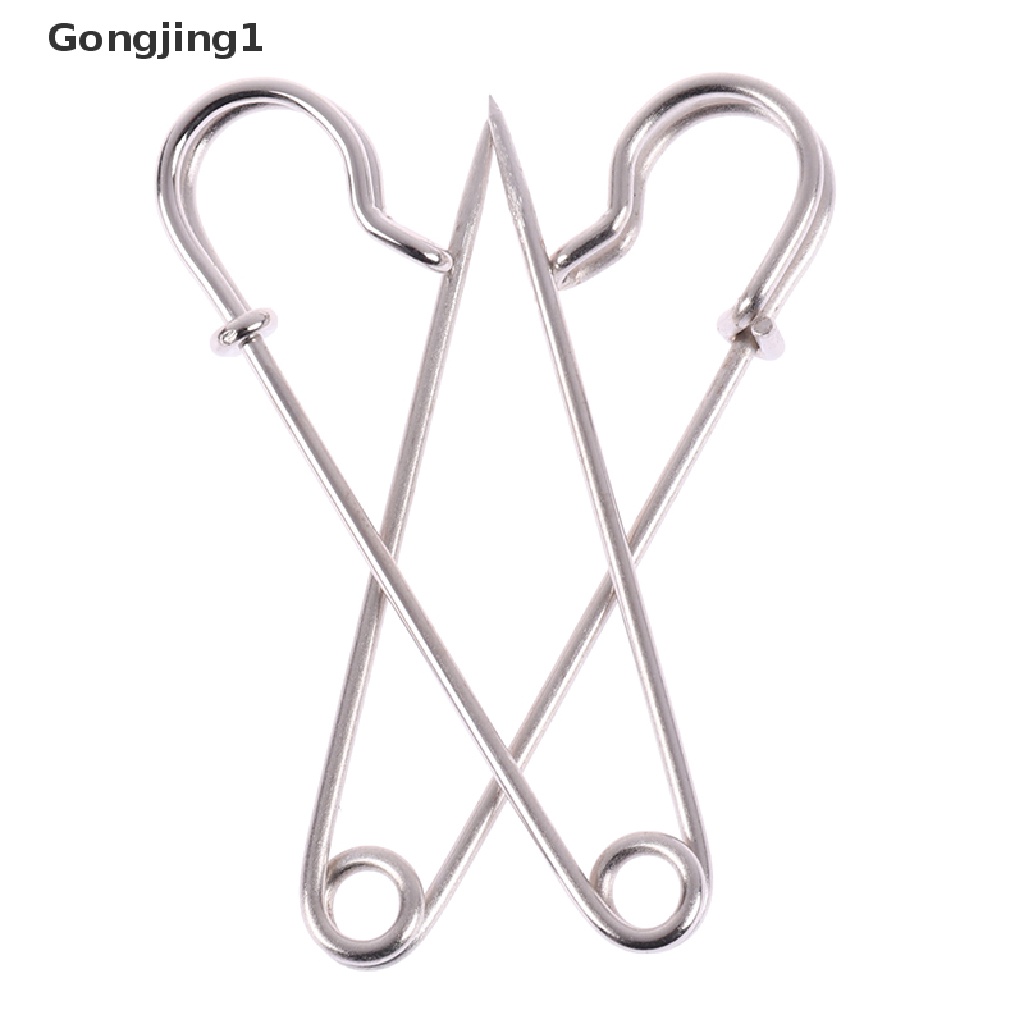 Gongjing1 12pcs Peniti Ukuran Besar Bahan Stainless Steel Untuk Selimut