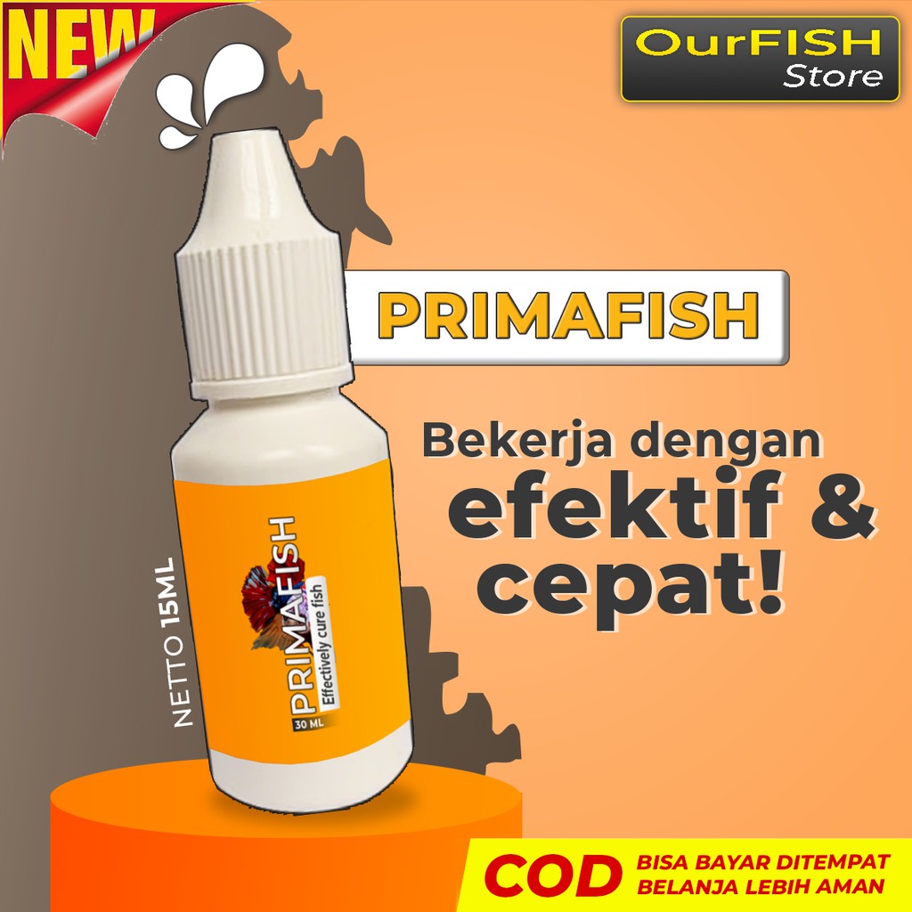 OURFISH - Primafish Obat Ikan Dropsy Siknas Sisik Nanas Popeye Cupang Hias Halfmoon Avatar Blue Rim