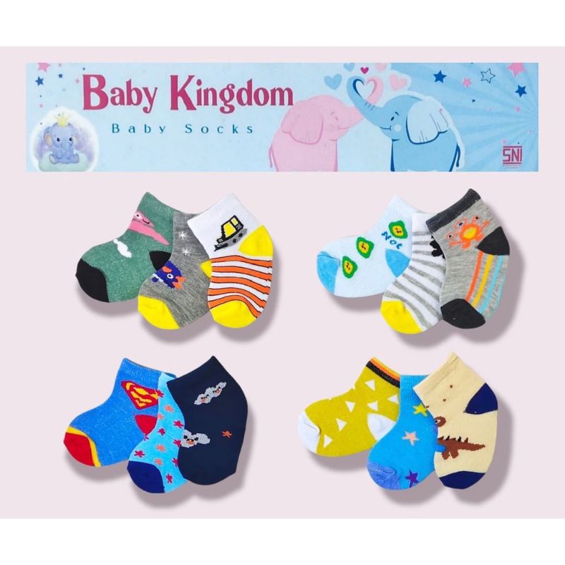 KAOS KAKI BABY KINGDOM 3PCS