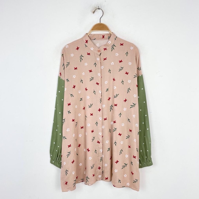 kemeja wanita  motif bahan rayon // kemeja-Foto 15