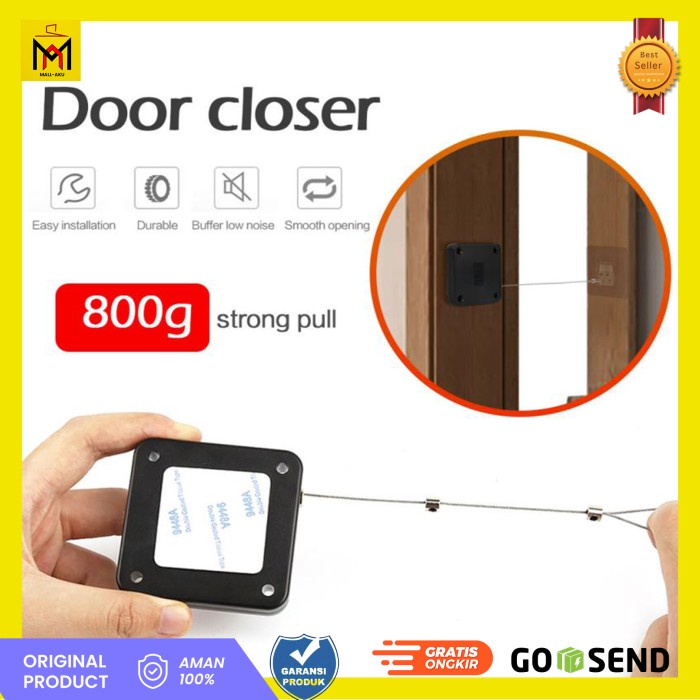 Alat Penutup Pintu Otomatis Automatic Door Closer Retractable System