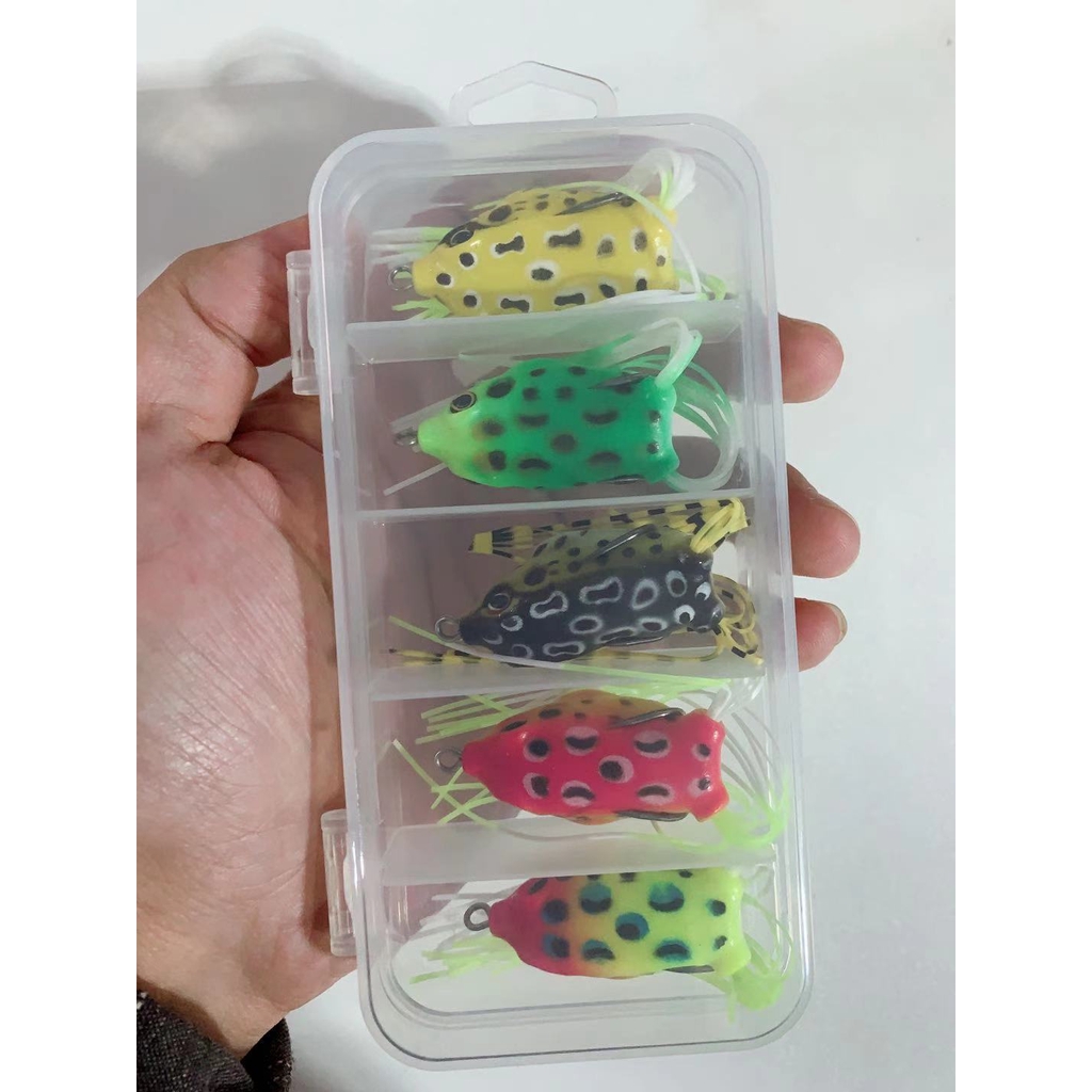 5Pcs/box Frog Umpan Pancing 4cm/5g Fishing Lure Ikan Bass Wobbler Bait Memancing Tackle