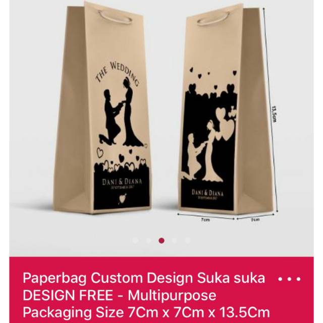 

Paperbag design suka suka 7x7x13,5cm