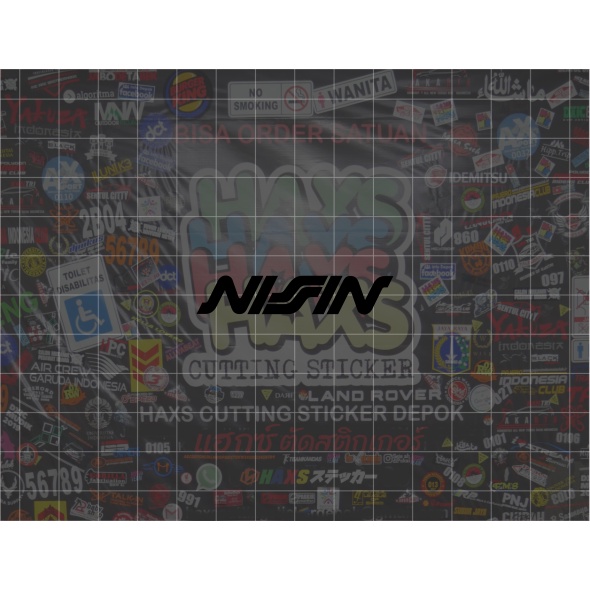 Cutting sticker nissin ukuran 5 cm untuk motor mobil
