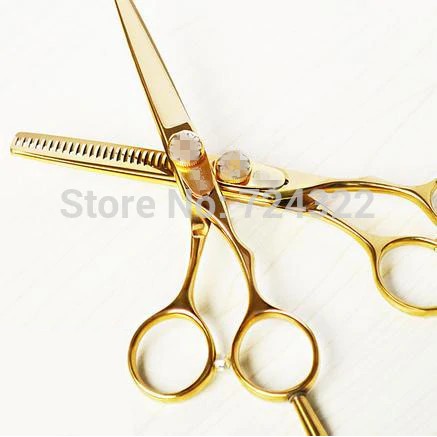 Professional Japan 440c 6 5 5 Inch Rainbow Cut Hair Scissors Set