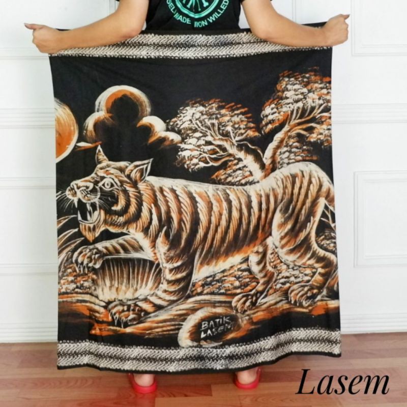 

SARUNG LUKIS - SARUNG BATIK lukis motif macan - LUKIS MALAM - best seller