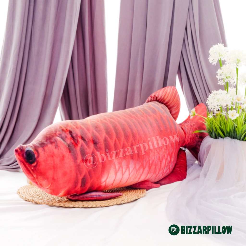 Bizzarpillow Bantal Arwana Super Red Bantal Ikan Arwana Jumbo BZ079