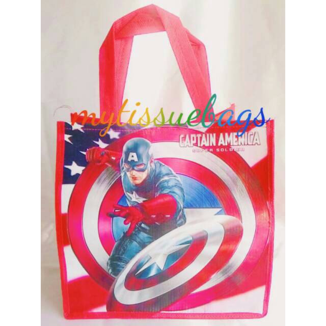 

12pcs Souvenir ultah/tas captain america