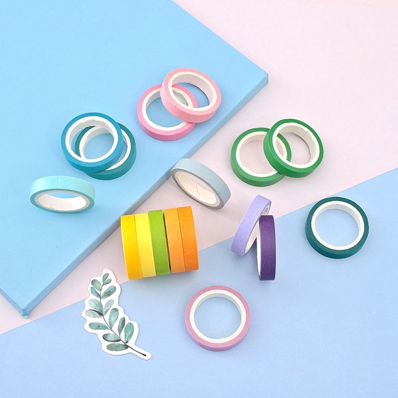 40Pcs / Set Stiker Washi Tape 40 Warna untuk Dekorasi Scrapbook