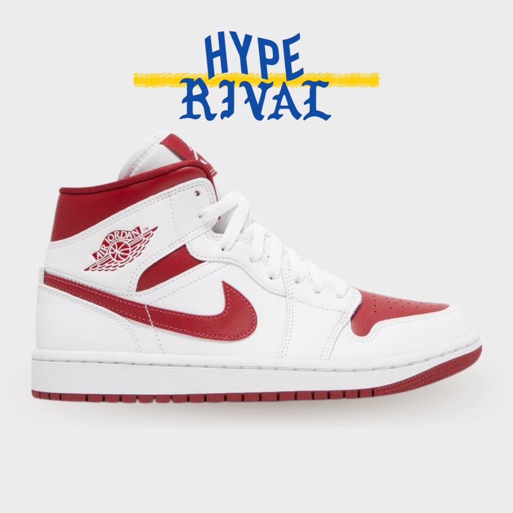 Air Jordan 1 Mid Pomegranate Red White