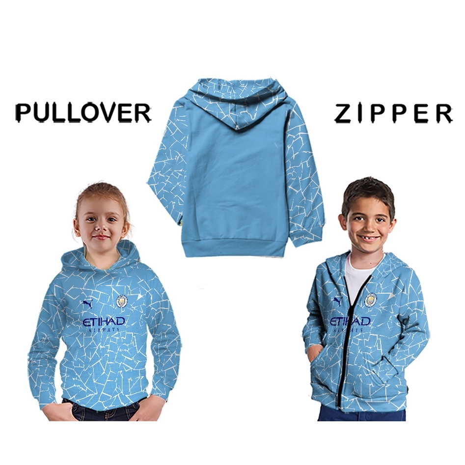 MANCHESTER CITY Sweater Hoodie Anak fullprint free name
