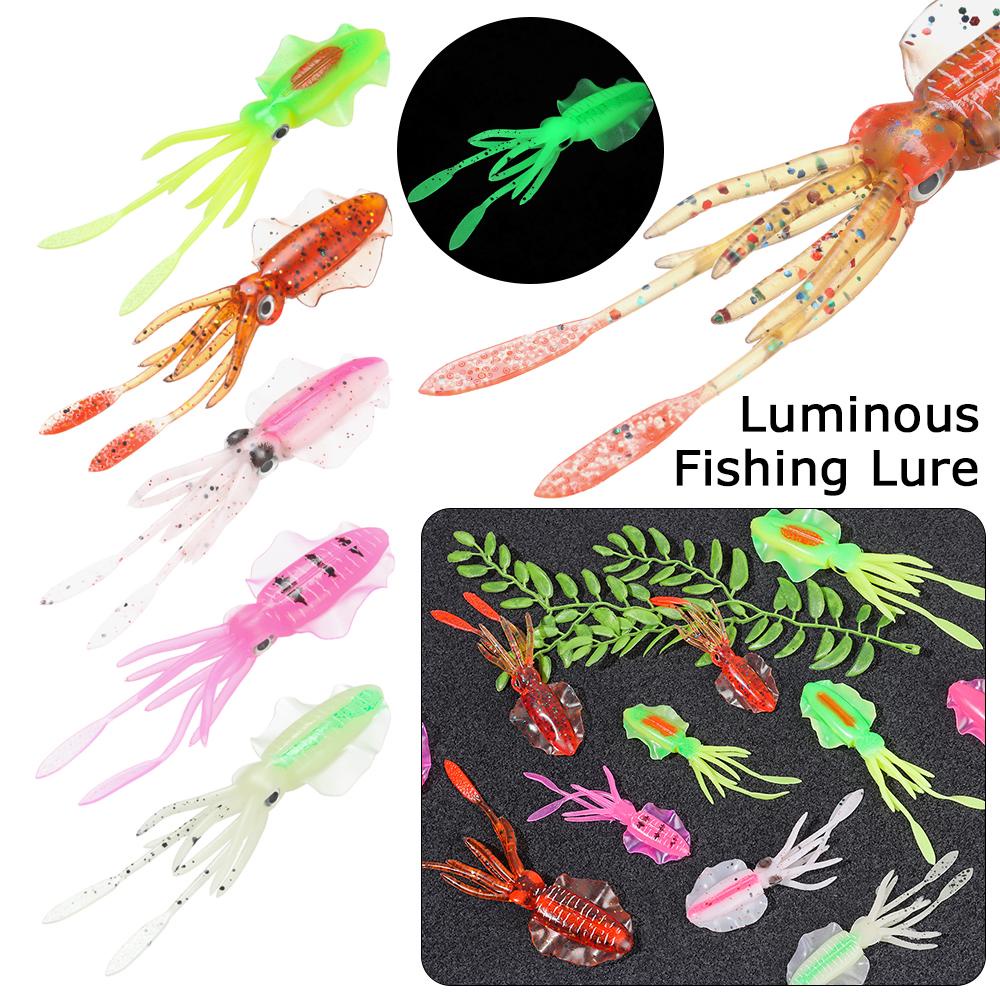 Suyo 1Pcs Umpan Cumi 5warna Swimbait Fishing Tackle Fishing Lure