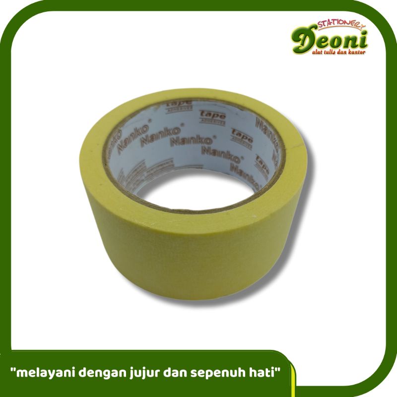 

NANKO Lakban Kertas 48 mm x 18 Yard Masking Tape Kuning Tebal