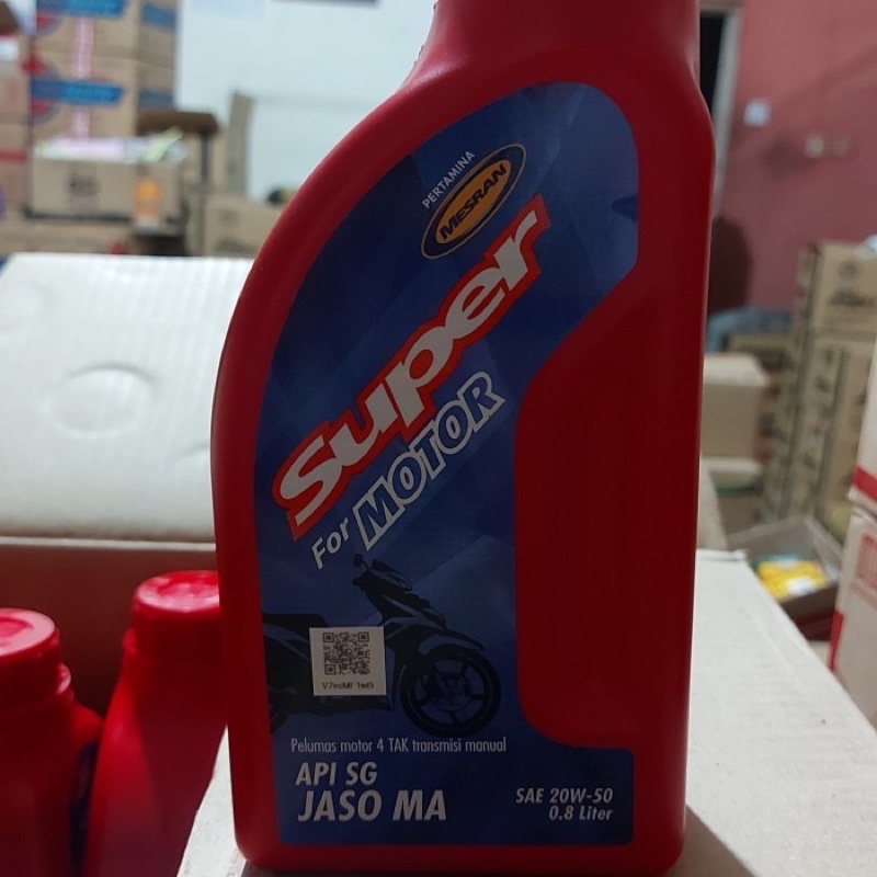 Mesran super motor 0,8L. Oli mesin motor bebek