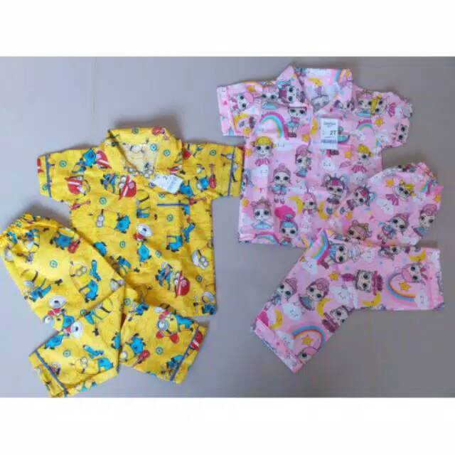 Baju tidur KIDS SIZE (M,L,XL) (bisa pilih motif)