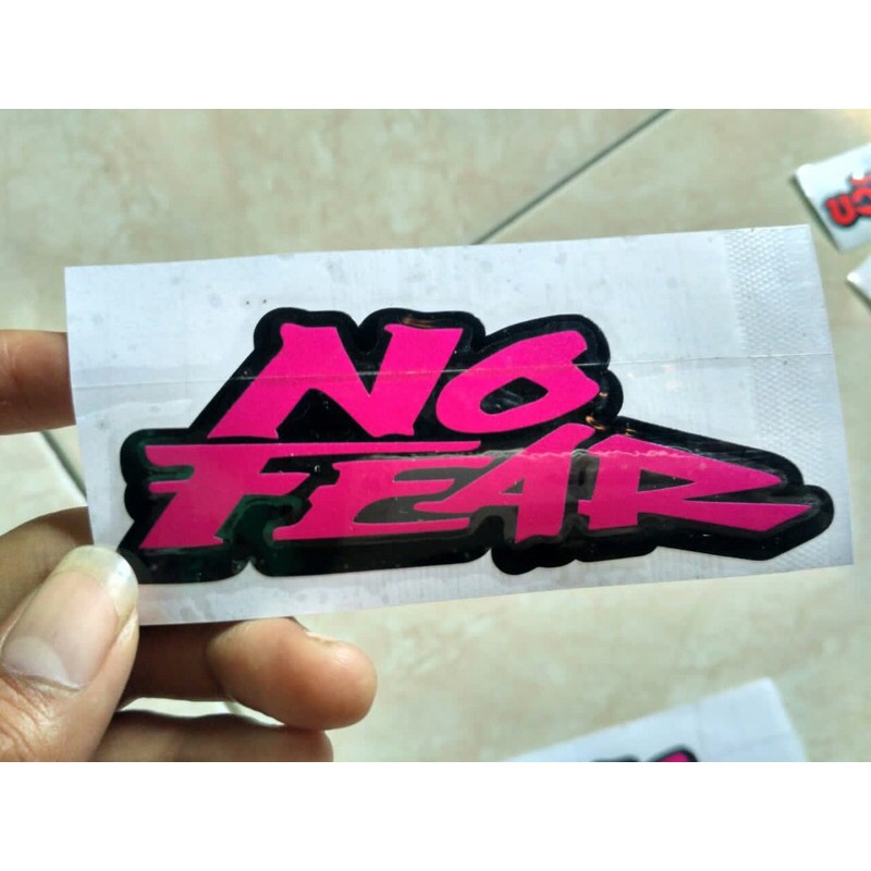 Sticker no fear - stiker no fear helm motor mobil sepeda