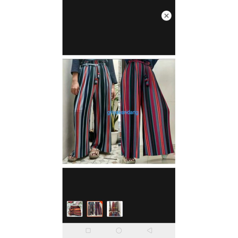 celana kulot plisket,3item