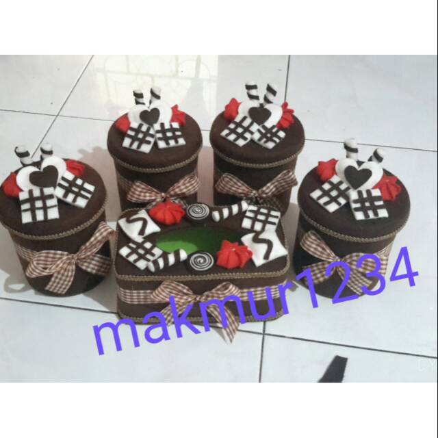 Toples kue lebaran , set toples hias lebaran , toples hias flanel