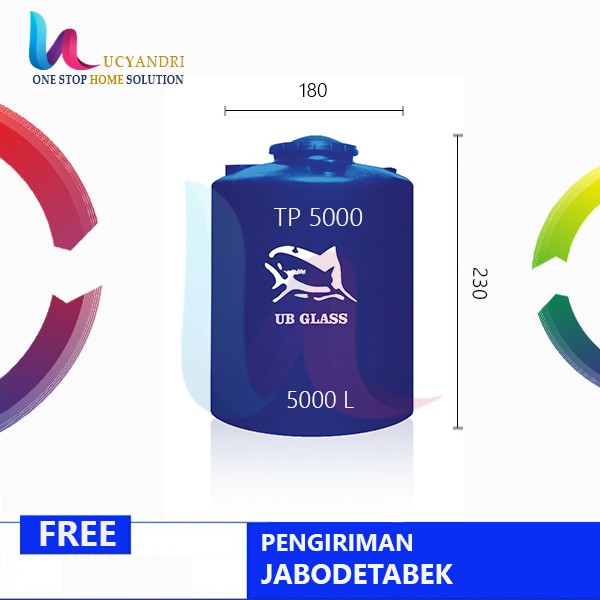 Tangki Air UB Glass TP 5000 Toren Tandon Plastik