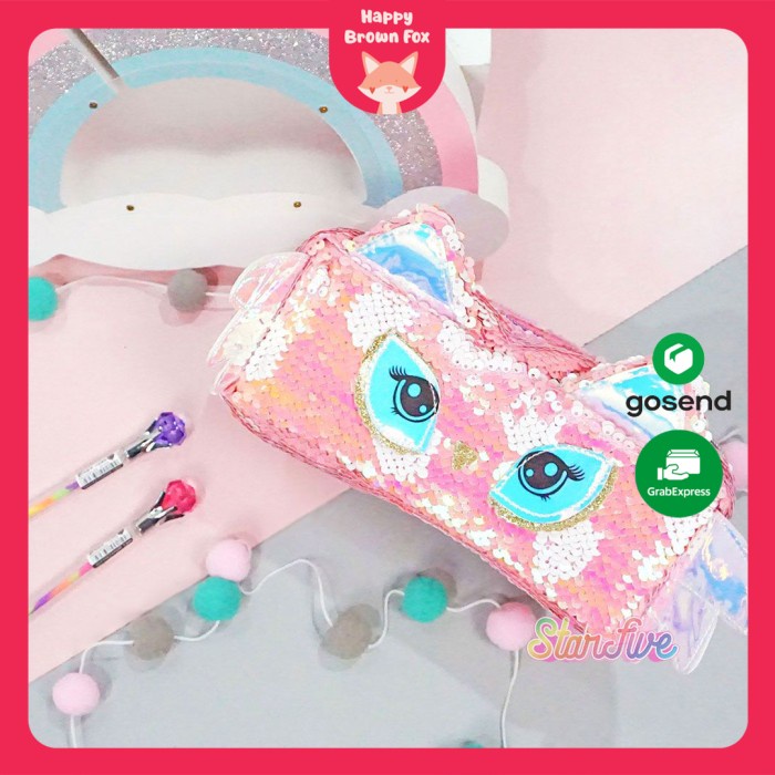 

[GRATIS ONGKIR] TEMPAT PENSIL SEKOLAH ANAK SEQUIN KOTAK STARFIVE - OWL PINK TERJAMIN