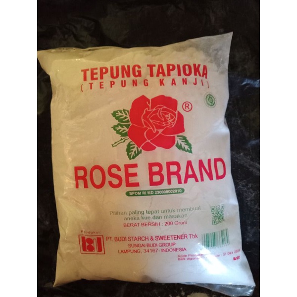 

Tepung Tapioka/Kanji,merk Rose Brand.Kemasan 200gram(1pcs)