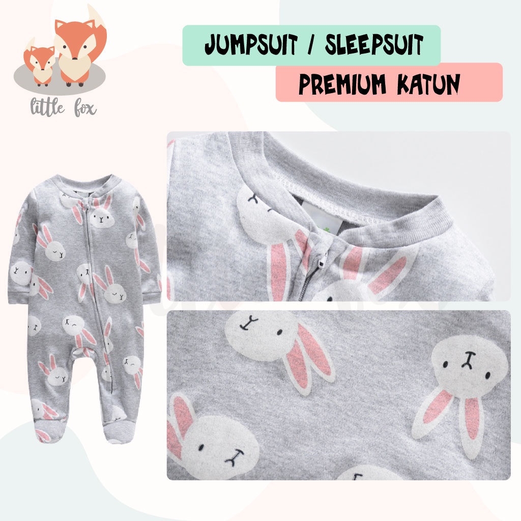 [ IMPORT] PREMIUM SLEEPSUIT BABY / BAJU TIDUR BAYI MATERIAL KATUN / BODYSUIT PANJANG BAYI