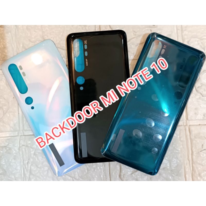 TUTUP BELAKANG BACKDOOR CASING BELAKANG MI NOTE 10 LENGKUNG