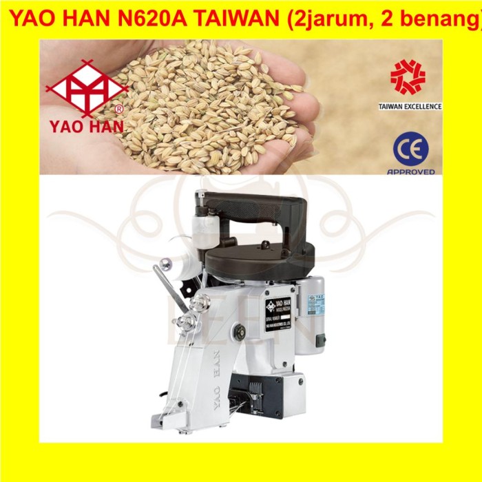 Mesin Jahit Karung YAO HAN N620A Taiwan 2 Jarum 2 Benang LEEN
