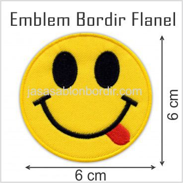 Emlem Bordir Flanel Emoji3