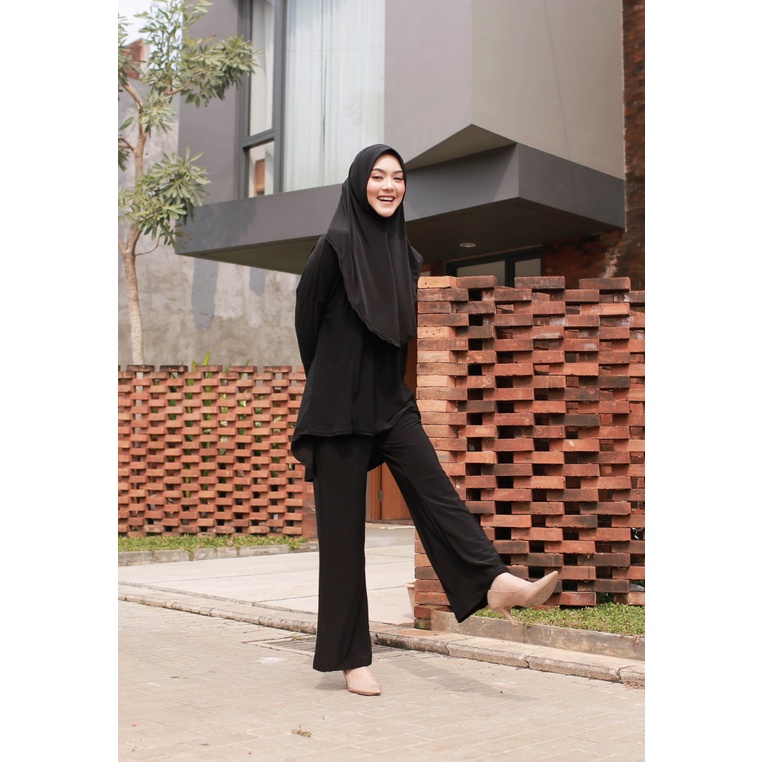 Hijab Ellysha RACHELVENNYA ONE SET JUMBO SETCEL BUSUI WANITA COMBINE HIJAB 3IN1