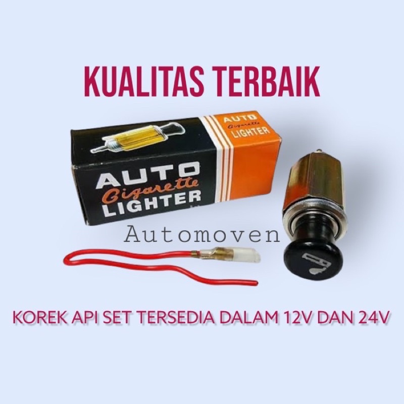 OTOMOTIF CIGAR CIGARETTE LIGHTER 12V DAN 24V COLOKAN KOREK API