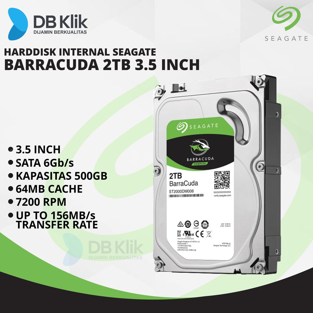 Harddisk Internal PC Seagate Barracuda 3,5 inch 2TB